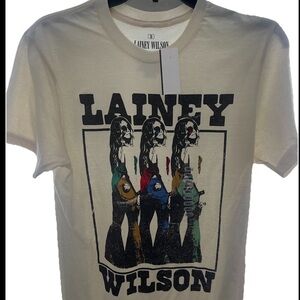 Lainey Wilson Short Sleeve Graphic T-Shirt Ivory Adult Size Small